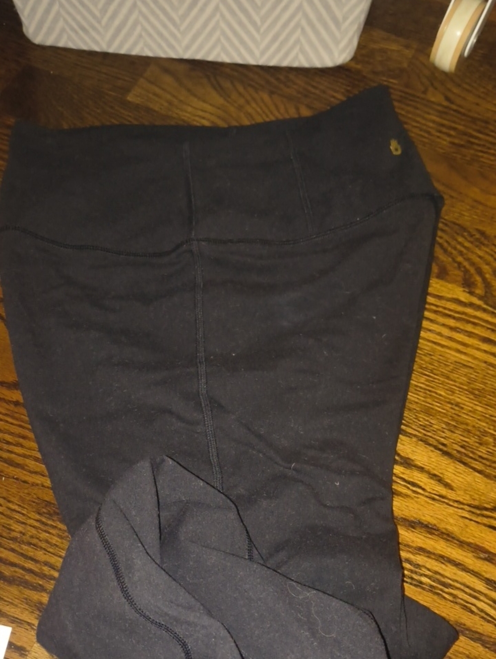 Spiritual Gangster Black Leggings with Gold Logo. Flair Legg